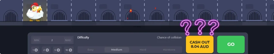 Withdraw winnings or continue playing Chicken Road