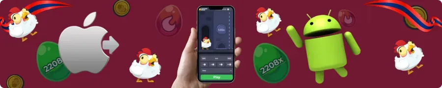 Mobilversjonen av Chicken Road