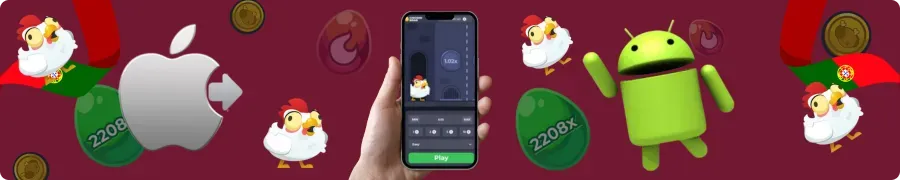 A versão mobile de Chicken Road