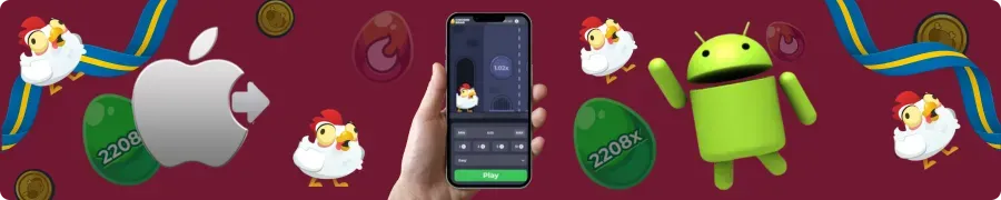 Mobilversionen av Chicken Road