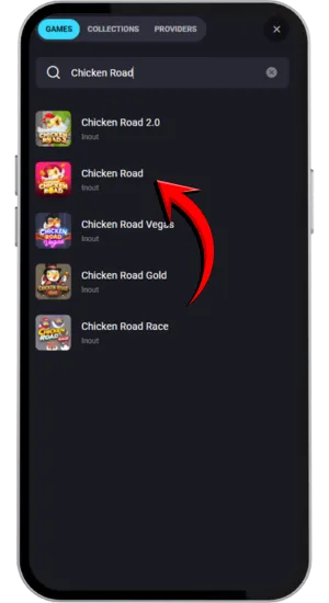 Locate Chicken Road in the casino lobby